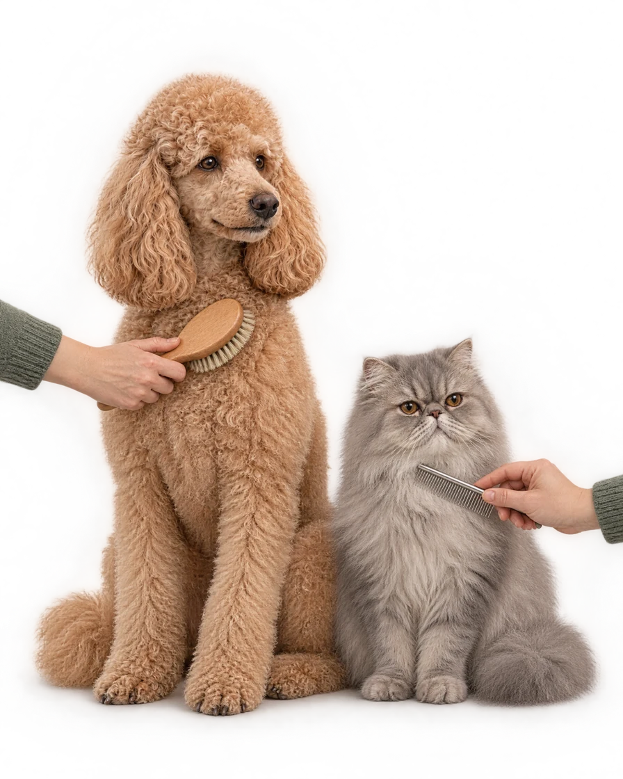 Grooming: Thoughtful coat, skin and nail care, with their comfort at the centre.